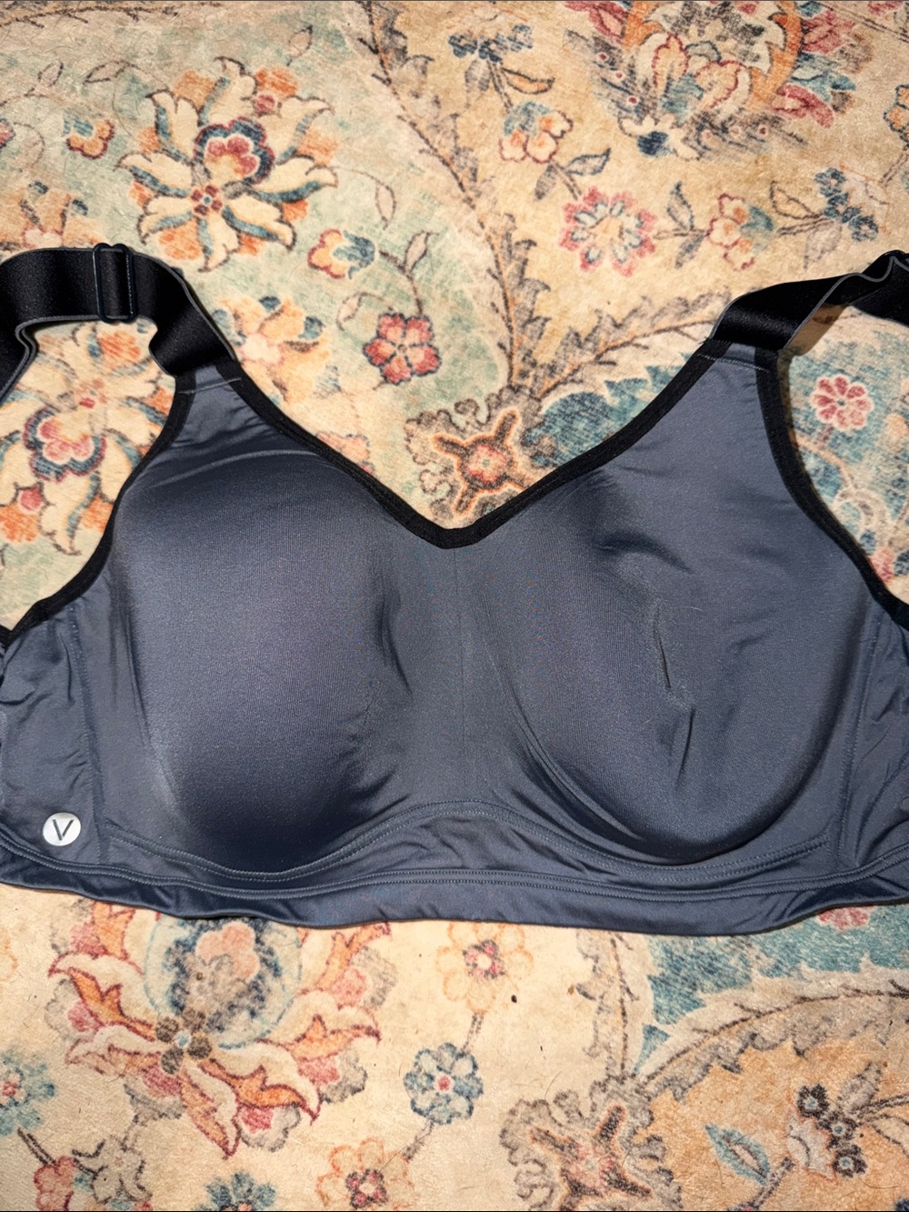 Women's Sports Bra - Grey & Black